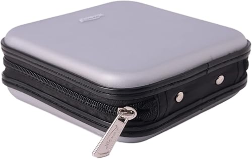 Miniatura 39 de Billetera para CD y DVD, capacidad de 32 unidades, soporte para funda de DVD y CD para automóvil, disco de almacenamiento portátil de DVD/VCD, funda