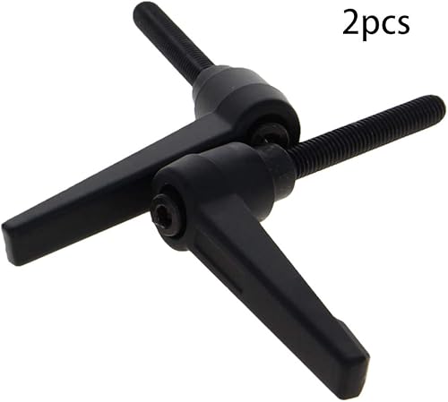 Miniatura 99 de Othmro 2 piezas de palanca de sujeción con rosca M8 Palanca de trinquete, aleación de aluminio ajustable con botón de bloqueo con perno roscado 2