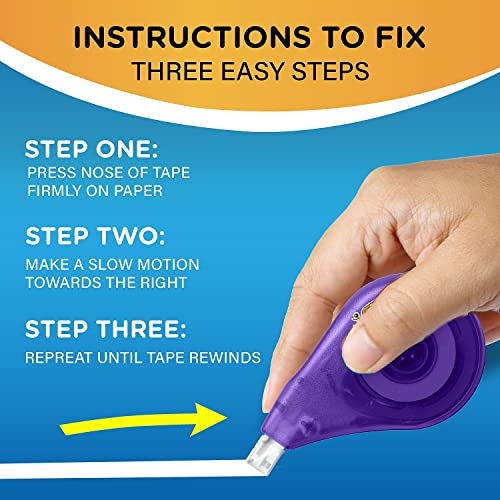 BIC WOTAPP418 Wite-Out EZ Correct Correction Tape, Non-Refillable, 1/6-Inch x 400-Inch, 4/Pack - image 8