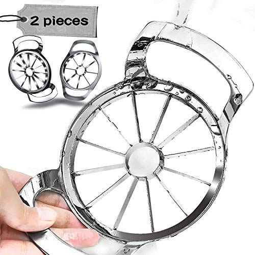 2 pieces 2 Size Extra Large Apple Slicer Set 12 Blade and 8 Blade Apple Cutter Apple Corer Peeler Stainless Steel Fruit Corer Slicer Apples