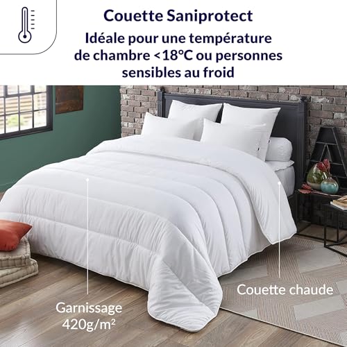DODO 29441 Saniprotect Steppbett Polyester Weiß, Polyester, weiß, 240 x 220 cm – Ansicht 2