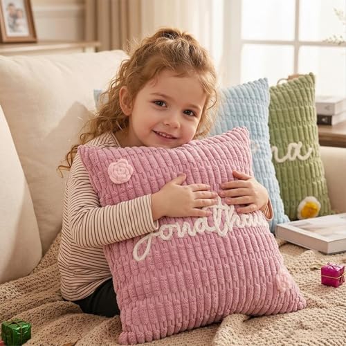 MFCHICIFY - Edredón para bebé, diseño personalizado, diseño de bebé, con nombres, para niño, niña, regalo de nacimiento personalizado (rosa)