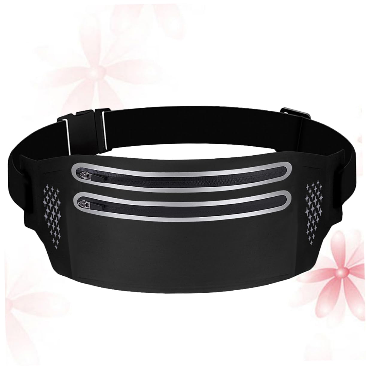 VANZACK 3stücke Slim Waist Pack Für Sport Und Outdoor-aktivitäten wasserdichte Handy-Tasche Mit Doppelreißverschluss Und Kopfhörerloch Verstellbarer Hüftgurt Für Joggen Radfahren