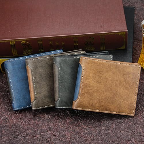 Men's Classic Retro Compact Business Wallet – Faux Leather, Sleek & Practical Design for Daily Use and Storage3