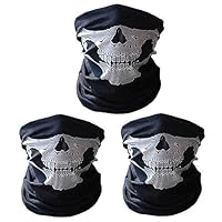 BOBOZHONG Gesichtsmaske für Motorrad,3 Stück Nahtlos Schädel Gesicht Schlauch Skull Maske,Multifunktionstuch Halstuch,Face Shield,Gesichtsmaske für Motorrad,Fahrrad,Wandern,Ski,Halloween