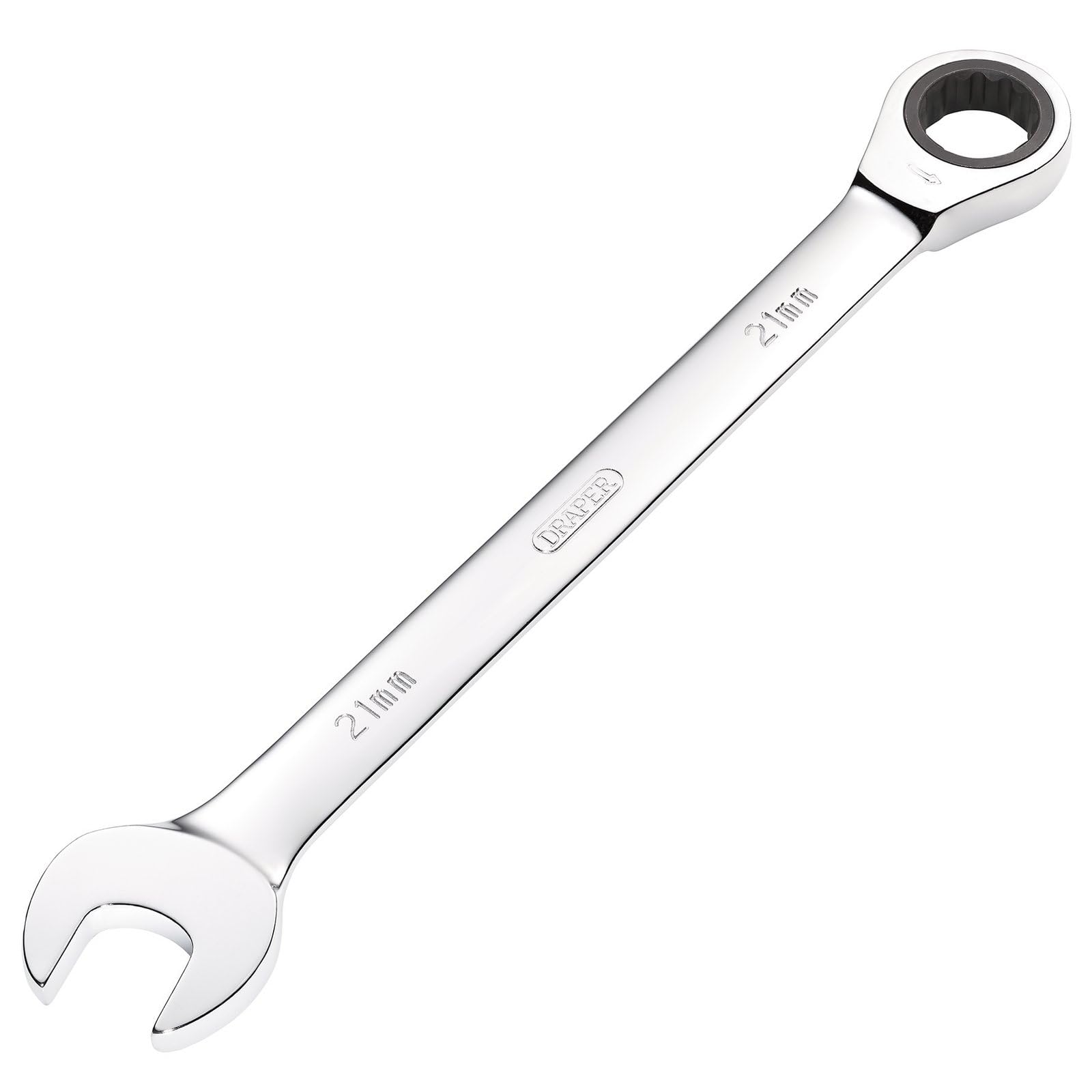 Draper 31020 Hi-Torq Metric Ratcheting Combination Spanner, 21mm