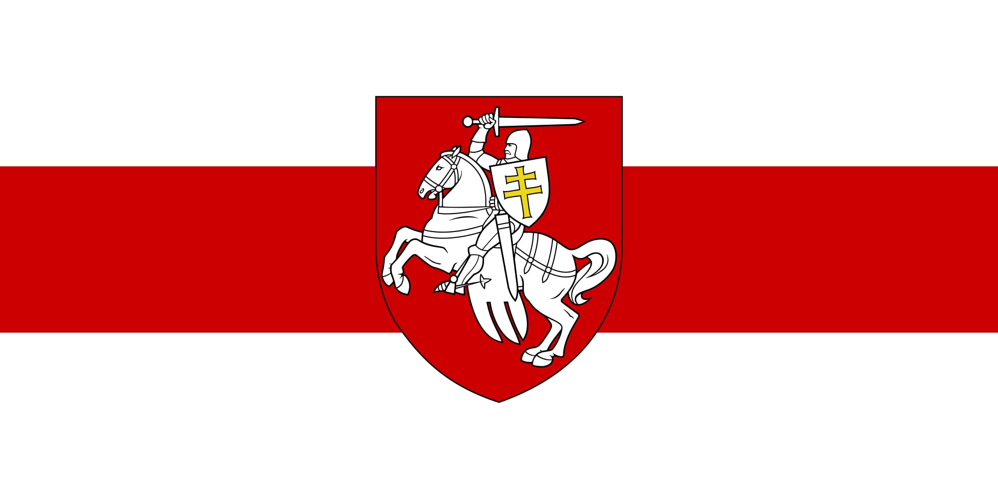 Drapeau Belarus 1918 blanc-rouge-blanc grand format résistant qui ne se décolore pas au soleil