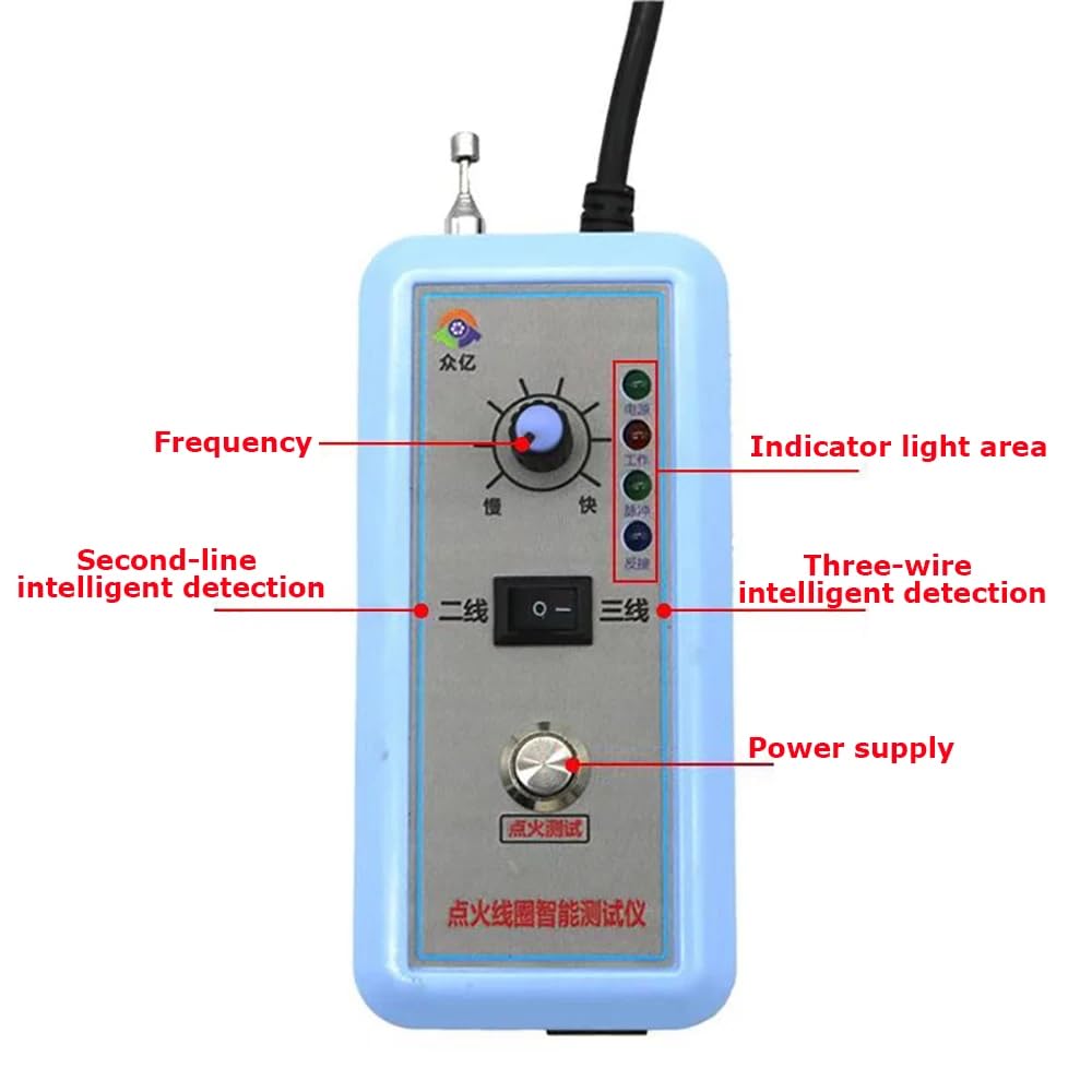 Toplionace Probador Inteligente de Bobinas de Encendido para Automóviles, 12V/24V, Instrumento Universal de Detección y Diagnóstico del Sistema de Encendido.