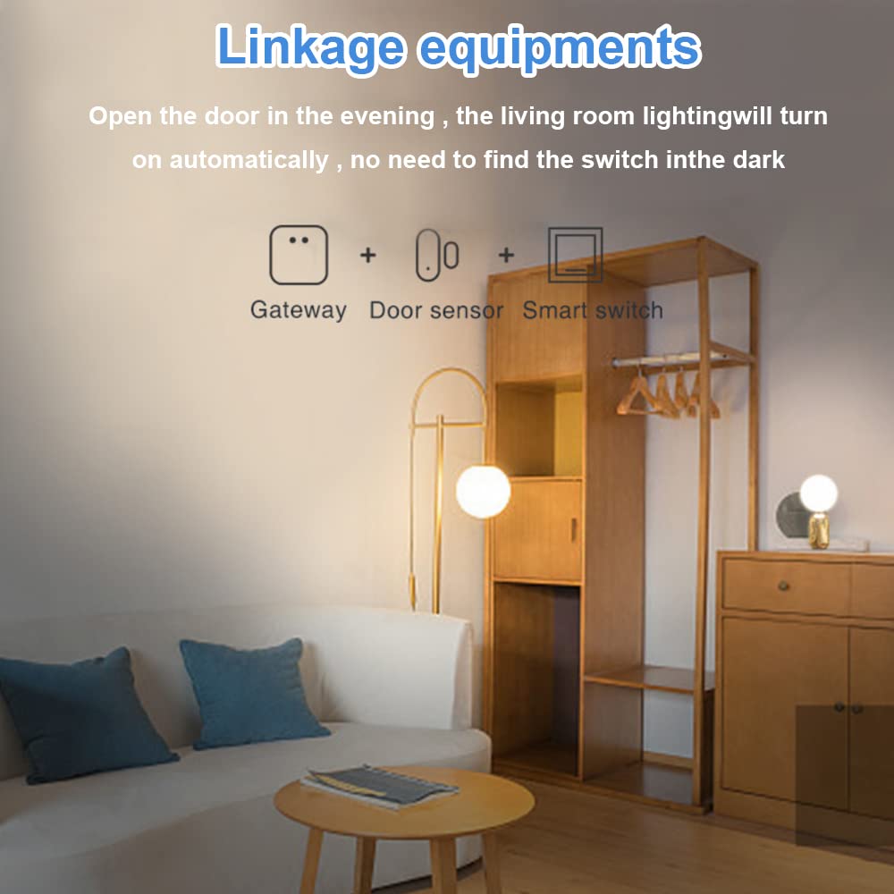 HpLive für TUYA ZIGBEE Türsensor, für Tuya Alarm mit kostenlosen Benachrichtigungen und Sprachunterstützung, 24/7 Überwachung