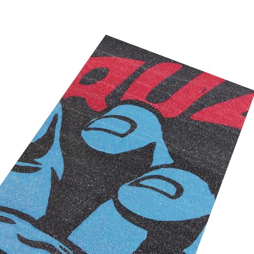 Ieron Premium wasserfeste Aufkleberbögen aus Sandpapier für Skateboards und Scooter, 83,2 x 24,9 cm, Evil Hand