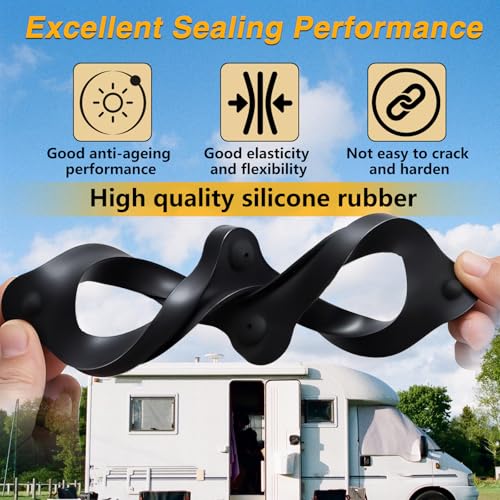 Image of RV Toilet Floor Flange Seal and Mounting Hardware Kit Compatible with Dometic SeaLand 510 Traveler and VacuFlush Toilets, RV Toilet Base Floor Seal with Closet Bolts Replace# 385310063 SE341549