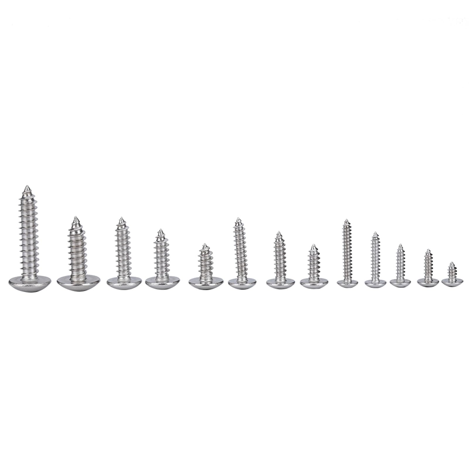 180Pcs Self-Tapping Screws, M3 M4 M5 M6 Stainless Steel Flat Head Screws Assortment Set - View #5