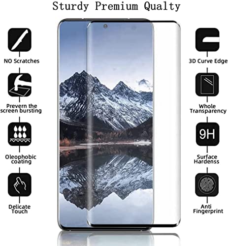 Image of STP FEEL Tempered Glass Screen Protector For Samsung Galaxy S22 5G Advanced Black Border Tempered Glass [Fingerprint Unlock without Fingerprint Hole] Edge to Edge Screen Protector Guard, Pack of 1