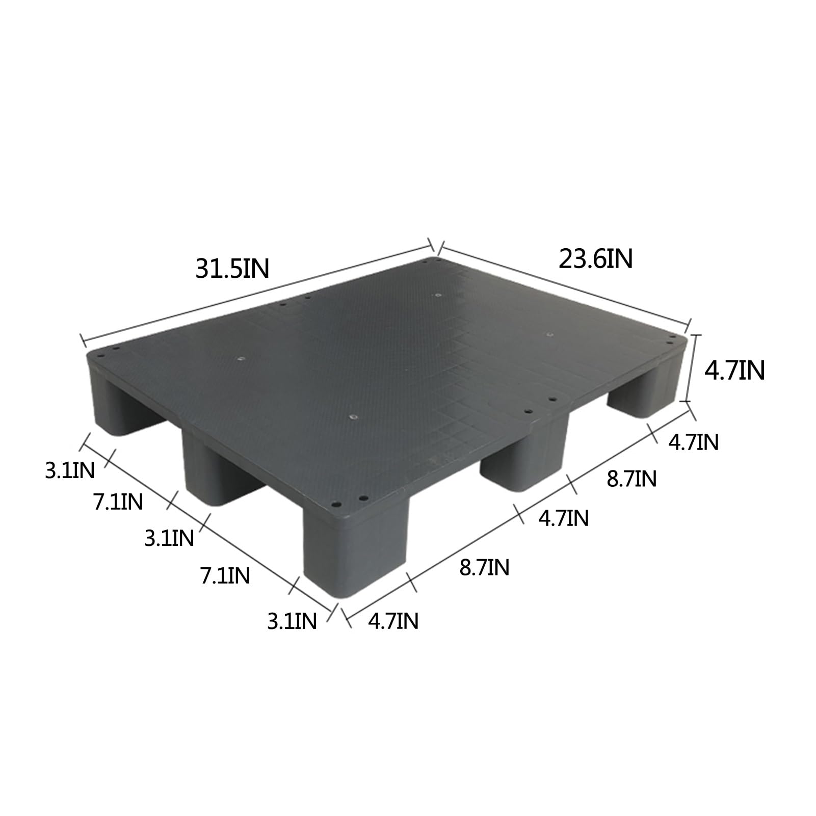Palets De Plástico Apilables DOITOOL 40x30x11.5 Cm - Rejilla Transpirable Impermeable Para Almacenamiento En Sótano, Cocina, Garaje