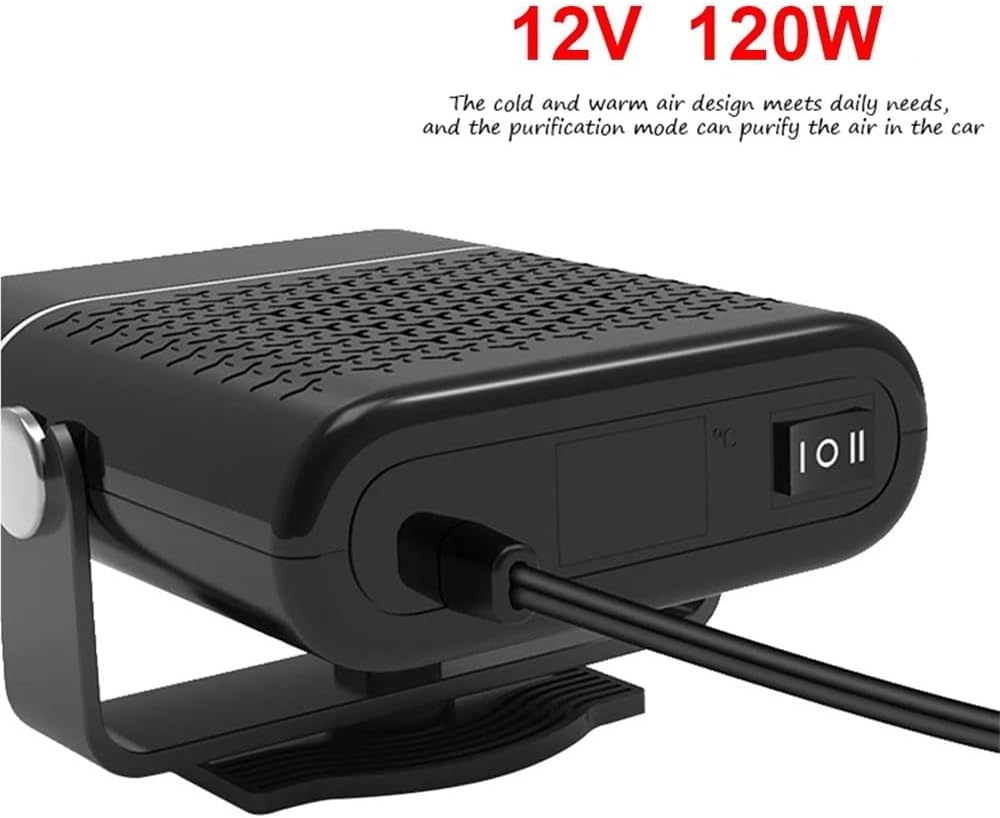 Latest Windshield Defogging Demister with Non-Slip Base Window Windshield Defogging Defrosting Heater 12V/24V Low-Power Rapid Heating Warmer