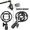 GLEAM Microphone Isolation Shield - Tripod Stand 2 ft 6 to 5 ft 10 Height Adjustable Stand Compatible w/Blue Yeti, AT2020, AKG, Rode Microphones