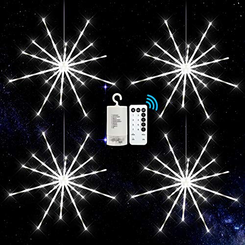 Kikilive Hanging Firework Lights, Led Meteor Starburst Lights, Christmas Decorative Hanging Lights With Remote, Battery Powered Waterproof Firework Fairy String Lights For Party Home Decoration #TOP5