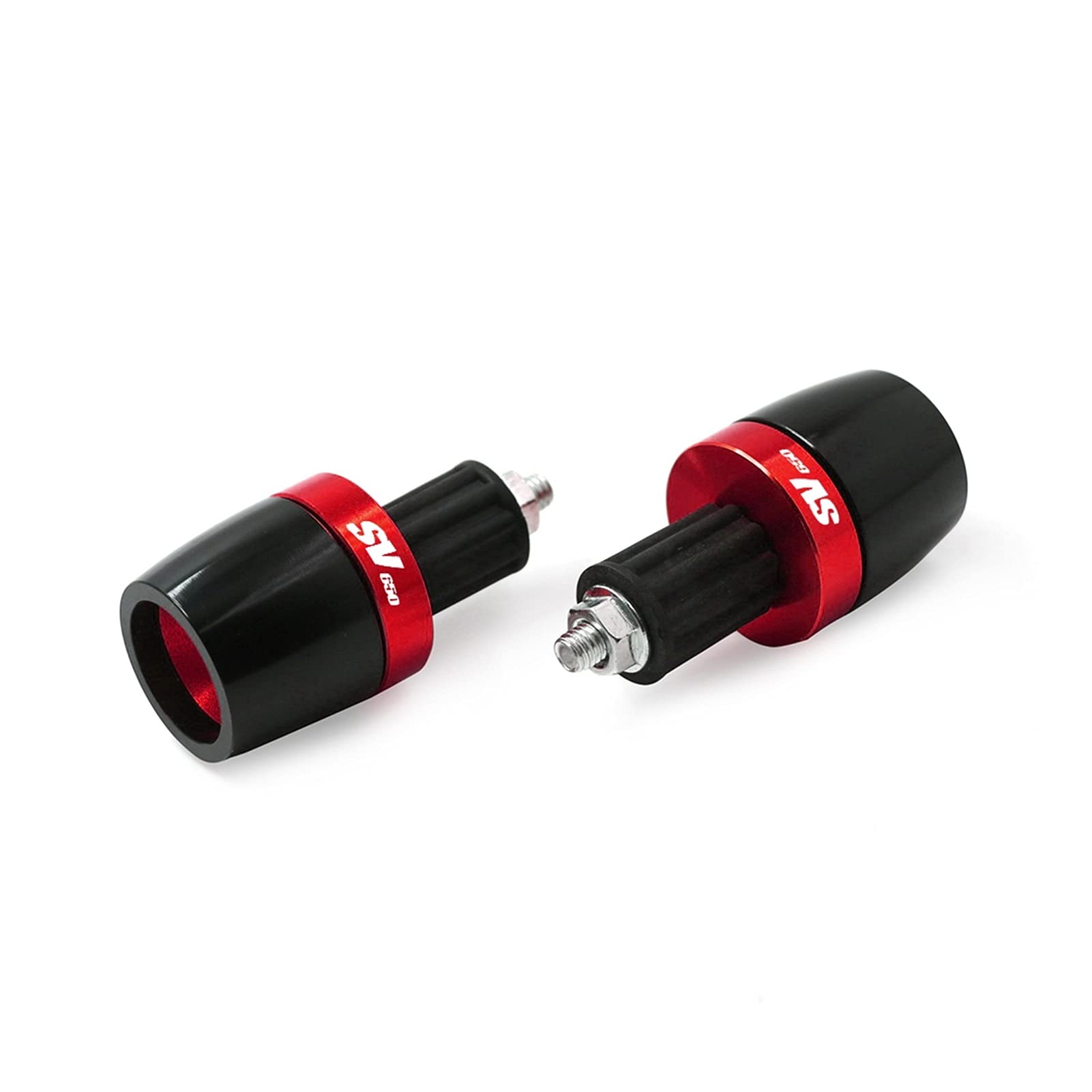 LBLIRESP Embouts Guidon Moto Noir - Capuchons Barre Compatible Suzuki SV650 SV650S - Protection Poignées 22mm