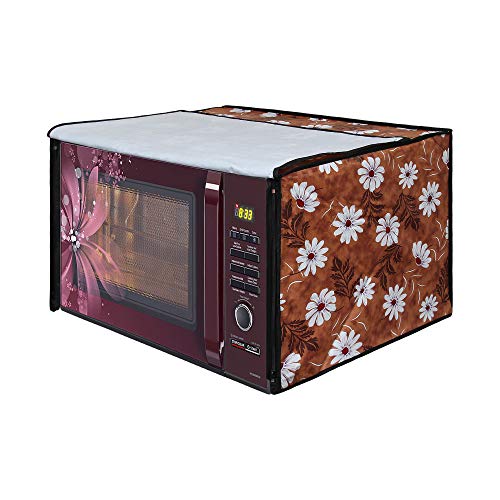 Image of DREAM KING Stylish Design & Printed Microwave Oven Cover Full Closure |waterproof & Dustproof Oven Cover Suitable for All Models - Multicolour SA49
