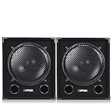 Complete pair of passive subwoofers providing powerful low-end reinforcement, with each 15-inch speaker handling up to 1200 watts max - delivering deep, impactful bass across 30Hz to 300Hz. Built-in tophat pole mounts let you quickly position each pa...