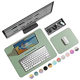 【Doppelseitige Verwendung】: Die Schreibtischunterlage besteht aus PU-Ledermaterial, das rutschfest wirkt und beidseitig verwendet werden kann. Die Oberfläche der Schreibtischmatte ist glatt und die Maus kann leicht darauf gleiten, so dass das Tippen, Tippen und Surfen Spaß macht. Die Tischunterlage ist ein praktisches Büro Zubehör und auch für den Heimgebrauch geeignet.