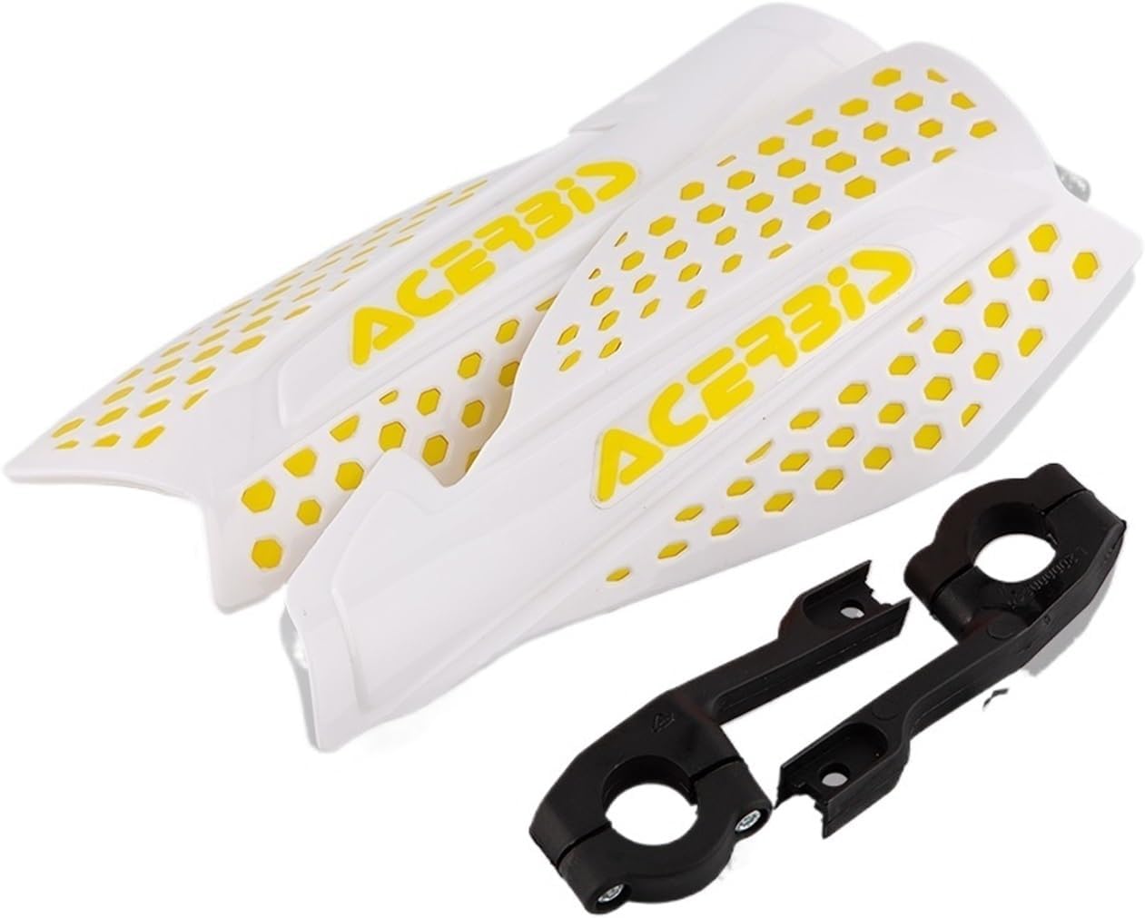 Motocross 22mm Handguard Protection Protector Handbar Protection Hand Guard Hand Guards Motorcycle ATV Quads Dirt Bike(White Yellow)
