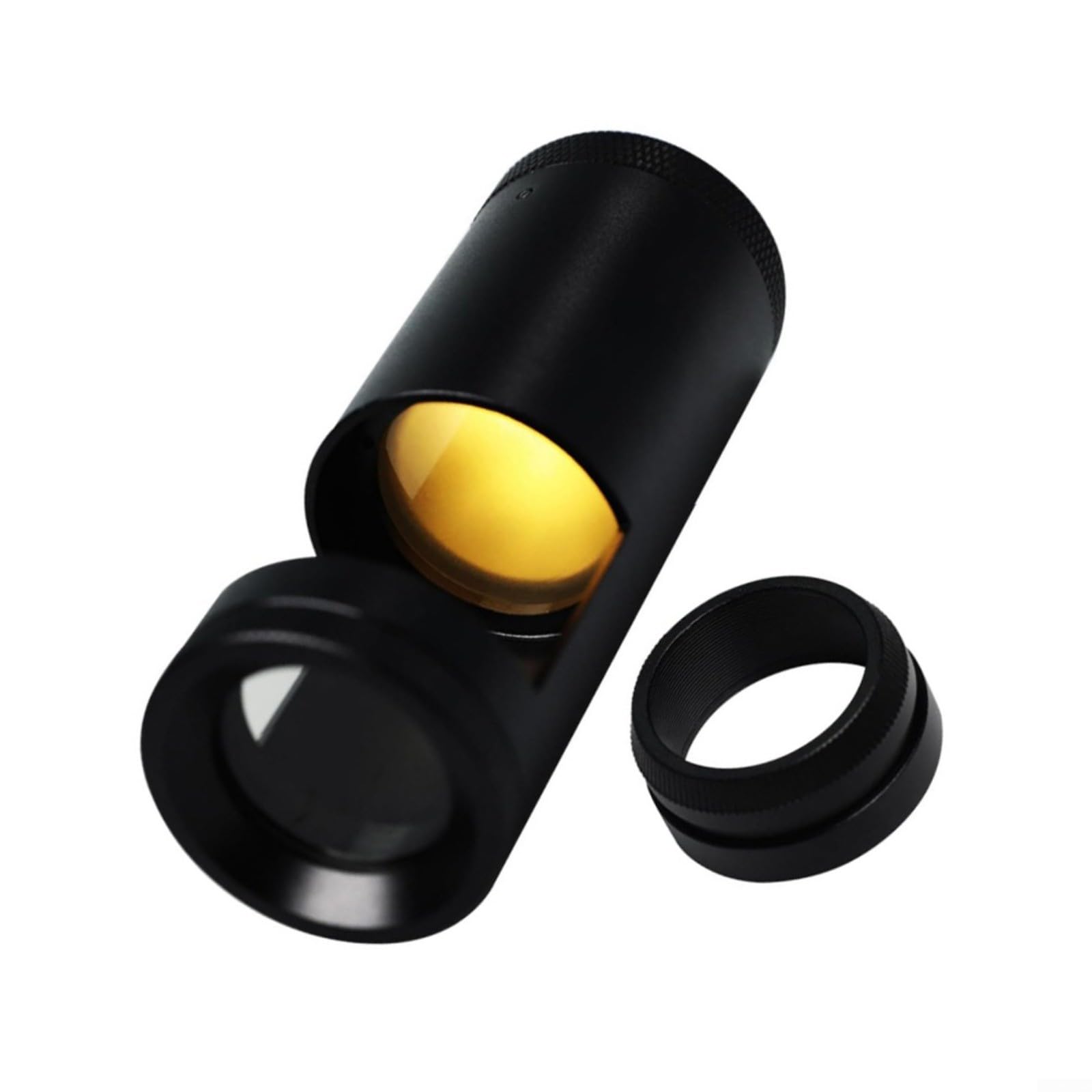 Gemas de filtro polarizadoras iluminadas LED, herramienta óptica de doble lente de mano, carcasa de aleación de aluminio con estuche de almacenamiento