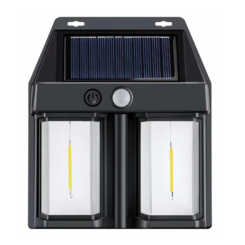 PAGHADI Solar Wall Lights Wireless Solar Outdoor Lights with 3 Modes Solar Porch Lights for Yard, Patio, Driveway, Garden, Fence Lamp (2 Flam Solar Wall Light)-image-17