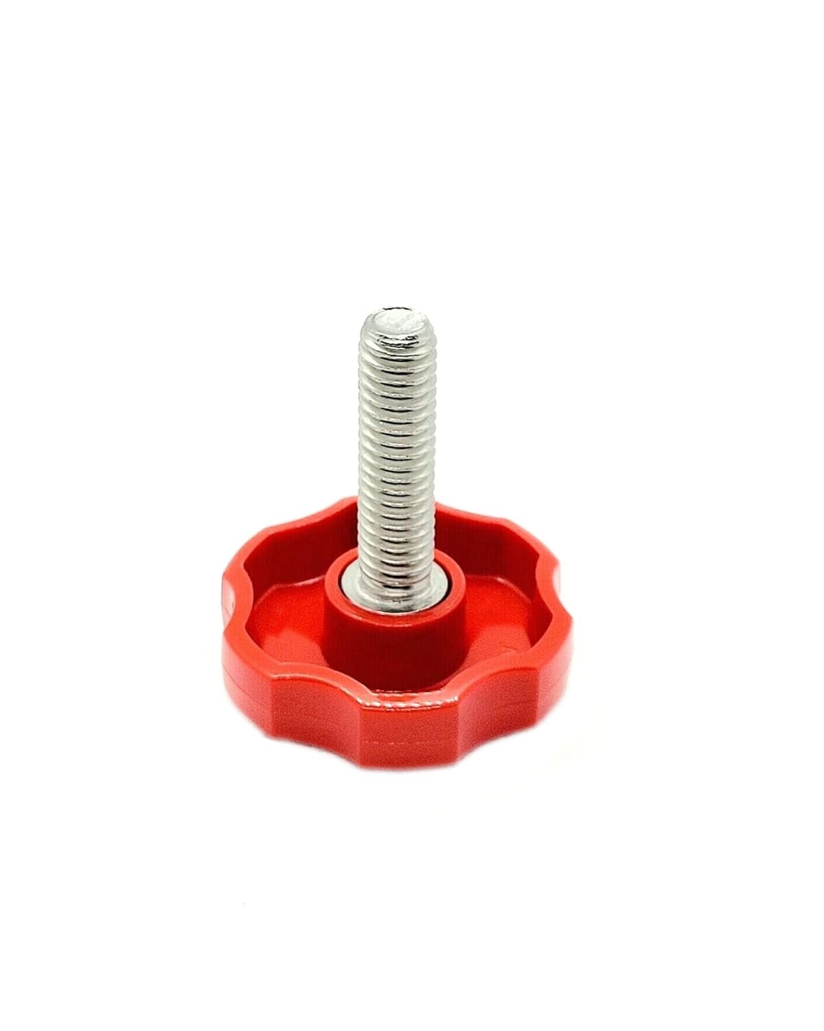M10 Thumb Screws with Rosette Fluted Head - 10mm x 35mm Red Thumb Screw - SS Thumb Screw Metric Thumbscrews Clamping Knob Thumb Screw (4)
