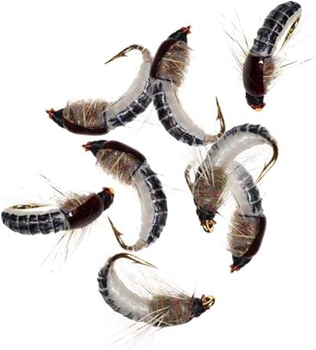 Vista 8 de Kit de moscas de pesca con mosca, 40/137 piezas, surtido de moscas secas/húmedas, serpentina para trucha, lubina, pez + caja de moscas