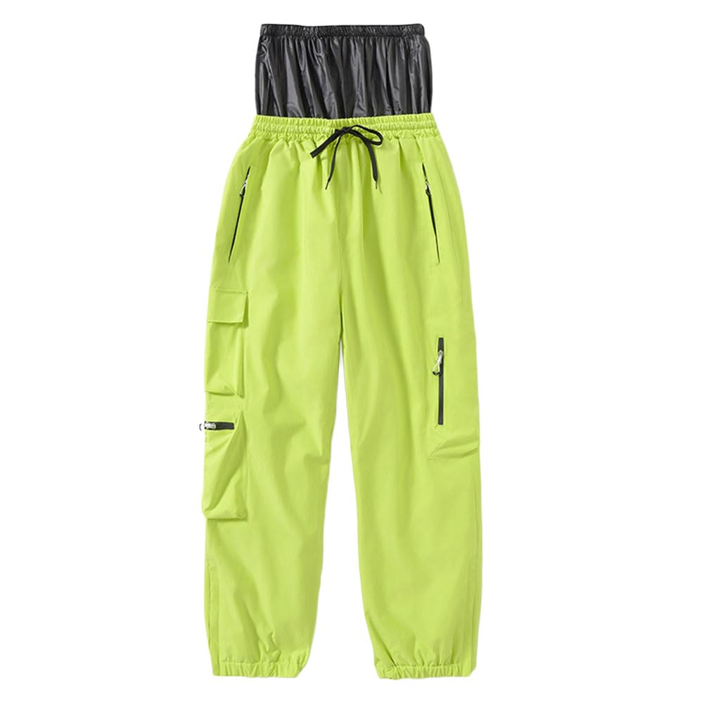 Pantaloni da Neve Uomo Softshell Trekking Impermeabile Invernali Escursionismo Pantaloni da Snowboard Larghi da Sci Tasca con Cerniera