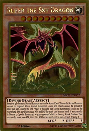 YU-GI-OH! - Slifer The Sky Dragon (MVP1-ENG57) - The Dark Side of Dimensions Movie Pack Gold Edition - 1st Edition - Gold Rare