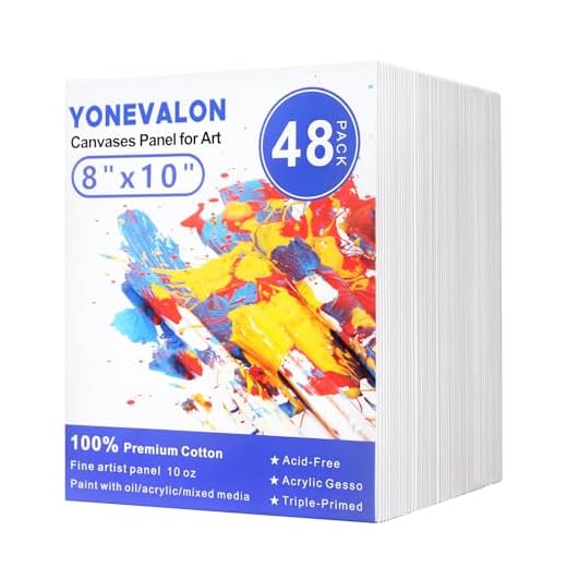 Canvases for Painting 48 Pack, 8x10 inch Blank Paint Canvas Boards Bulk