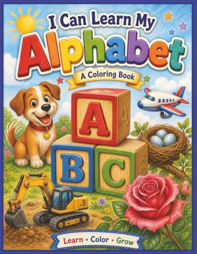 I Can Learn My Alphabet: A Coloring Book for Kids Ages 3–5: 26 Letter Pages + Cover | 8.5" x 11" Paperback | Perfect for Preschool & Kindergarten image 2