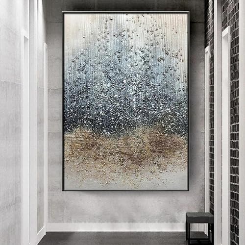 Peinture à l'huile abstraite salon décoration murale grand format 80x100