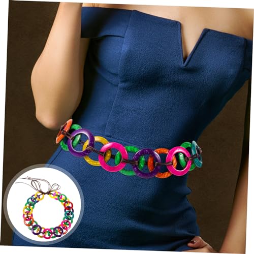 Multi Colored Woven Waist Belt for Women Lightweight Tie Back Dress Belt for Casual Party and Festival Wear Elegant and Durable Waistband Accessory3