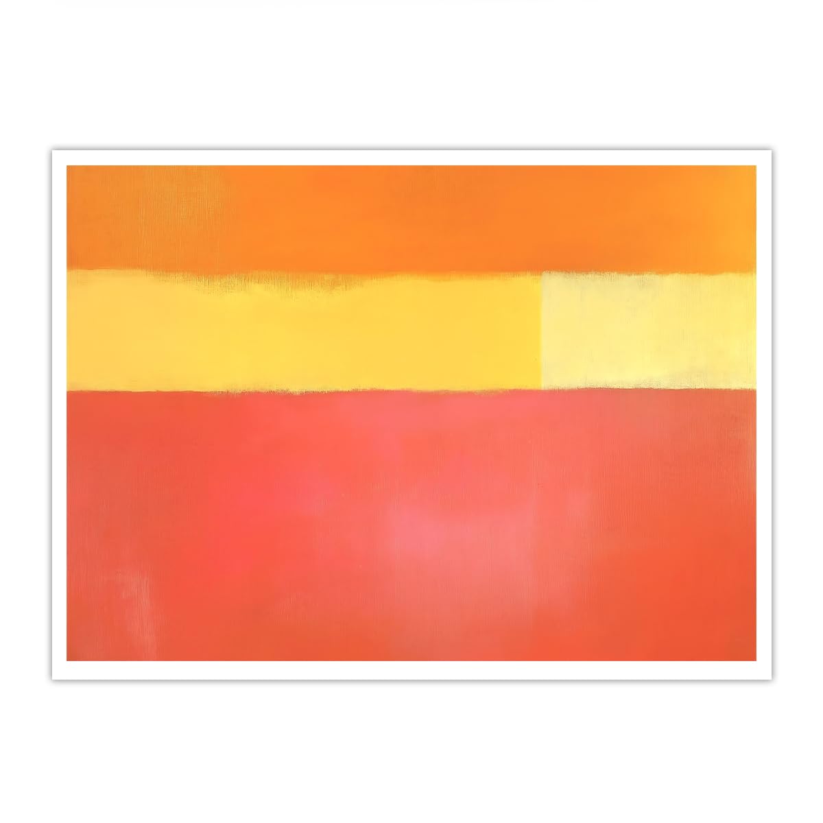 OSHIONARTE Canvas Wall Art Orange Yellow Painting Abstract Canvas Poster Mid Century Modern Large Artwork for Living Room Dining Room Decor 50x65cm Frameless