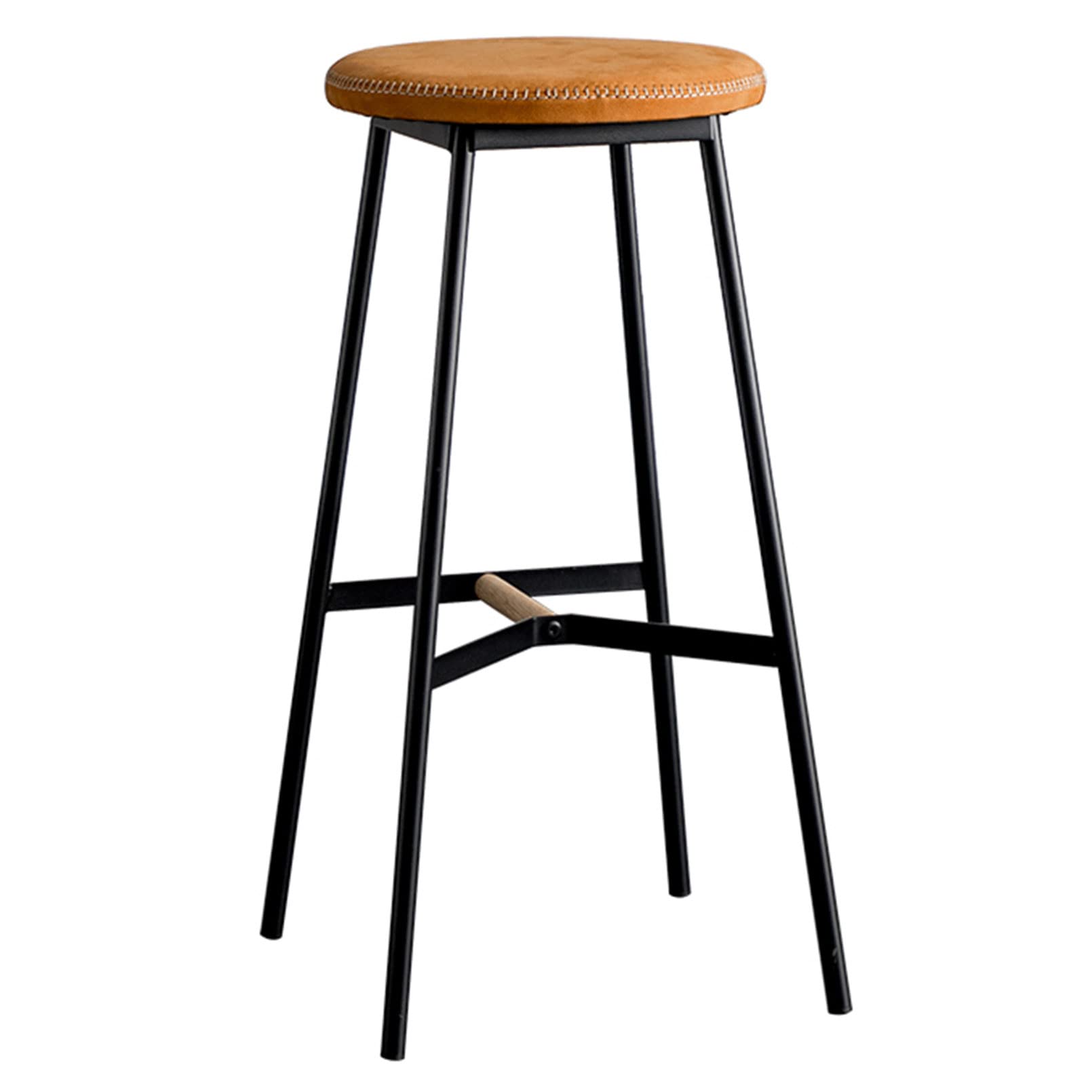 Tabouret de bar industriel en cuir pour îlot de cuisine
