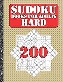  Sudoku books for adults hard: 200 Sudokus from hard with solutions for adults Gifts Sudoku hard book Lover adults ,kids