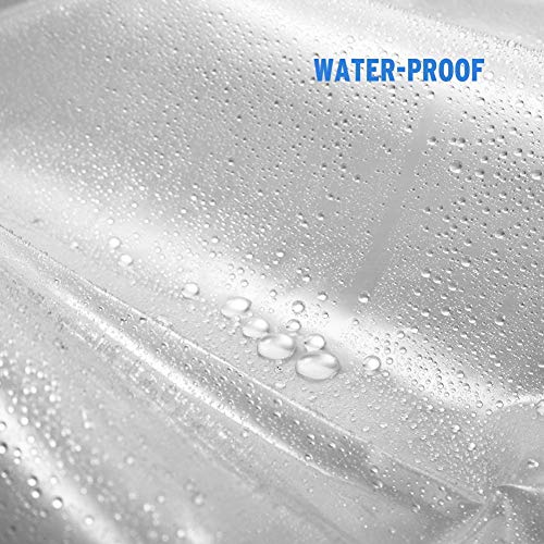 Amazer 54-90 Inches Bronze Rust-Resistance Shower Curtain Rod Bathroom Rod And 72 X 72 Inches Eva 8G Plastic Shower Curtain With Heavy Duty Clear Stones And 12 Grommet Holes #TOP5