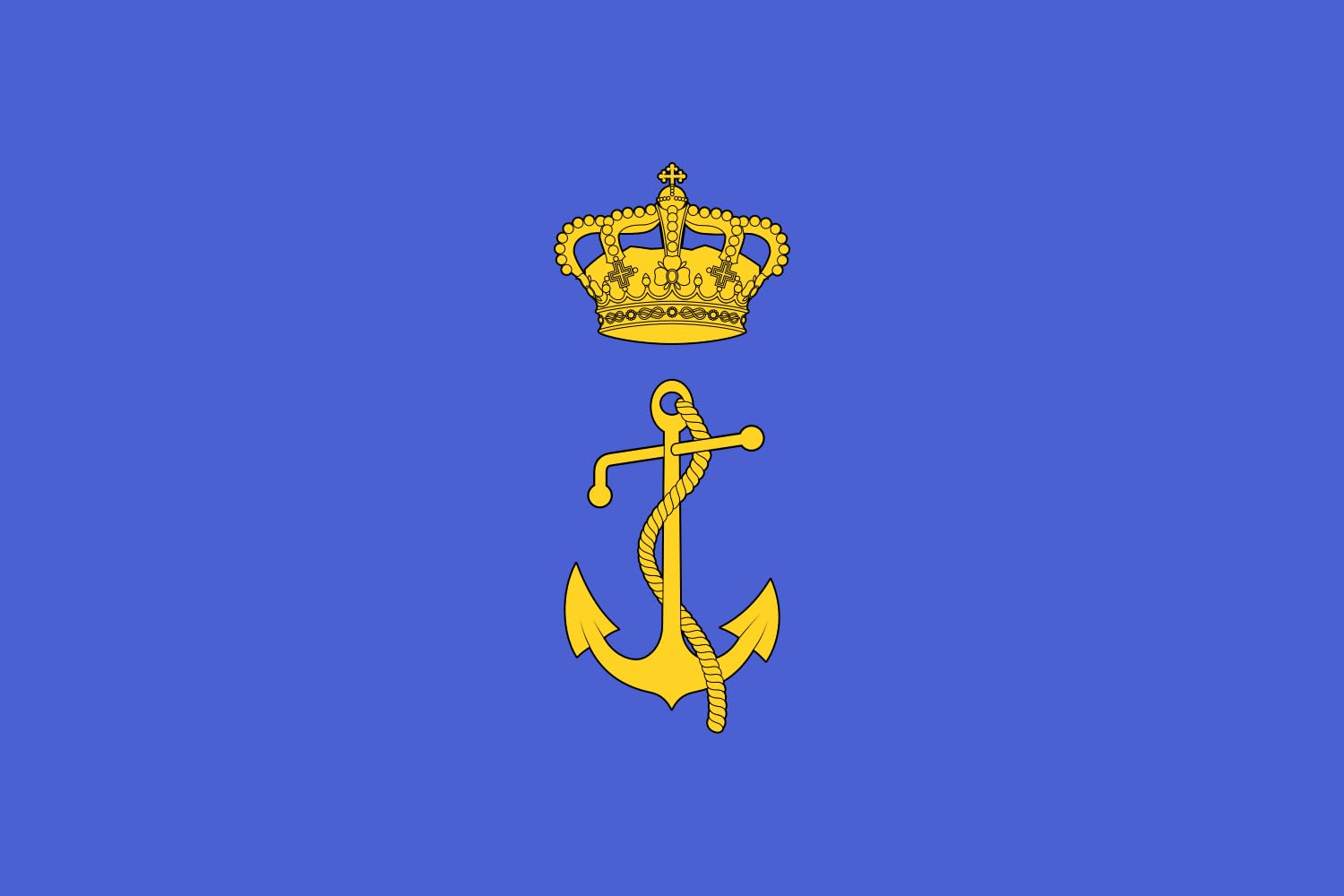 Drapeau de la Regia Marina Undersecretary pour reconstitution historique
