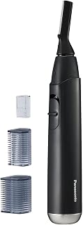 Panasonic ER-GM40-K Facial Hair Trimmer for Sensitive Skin - Flexible Head, Acne-Gentle Blades, Eyebrow Attachments, Wet/Dry Unisex Detailer