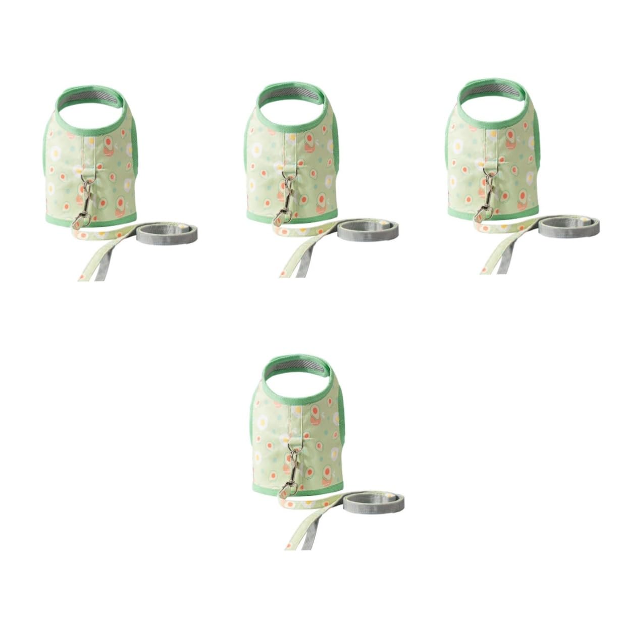 Happyyami 4sets Pettorina Per Cani e Guinzaglio Stile Avocado Imbracatura Per Cuccioli Design Adorabile Per Passeggiate Con Gatti e Cani