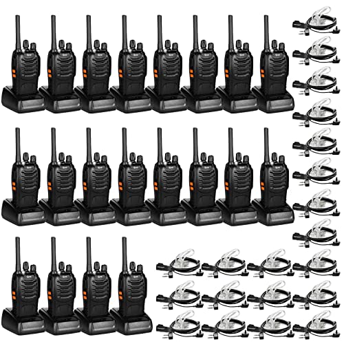 Image of TIDRADIO TD-V2 Walkie Talkies for Adults with Earpiece 2 Way Radios Walkie Talkies Long Range with Flashilght Two Way Radio Rechargeable for Business or Family (20 Pack)