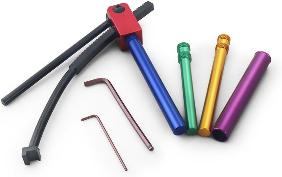 Dyno Racing Enduro and Motocross Dirt Bike Tire Changing Tools - Compact Changer for 16" to 21" Wheels with 15 mm to 25 mm Axles