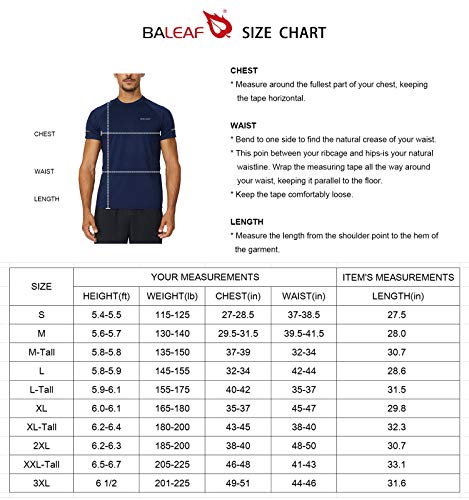 image for BALEAF Men's Quick Dry Short Sleeve T-Shirt Running Workout Shirts Gre