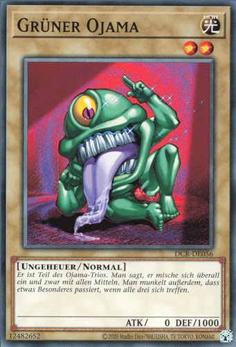 Grüner Ojama DCR-25TH-DE056 Common Deutsch Near Mint Unlimitiert - Dark Crisis (25th Anniversary Edition) - mit ReCollectibles-Versandschutz - für Yu-Gi-Oh!