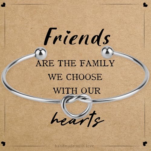 Best Friend Gifts for Women - Forever Love Knot Friendship Bracelets, Friendship Gifts for Women, Gifts for Best Friend Woman, Best Friend Birthday Gifts, Adjustable Bracelet for Christmas