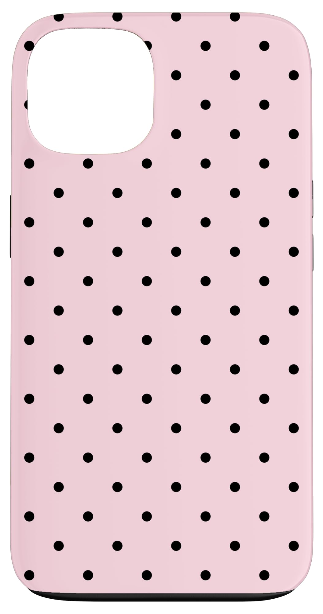 Light Pink and Black Polka Dot Pattern Case for iPhone 13
