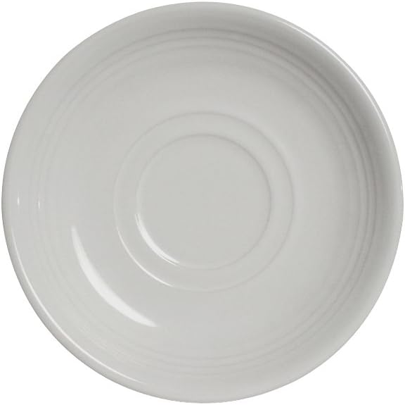 Tuxton China CWE-060 Saucer, 6" Diameter, Round, Microwave and Dishwasher Safe, Oven Proof, Fully Vitrified, Ceramic, TuxCare, Healthcare, Concentrix, White, Pack of 24